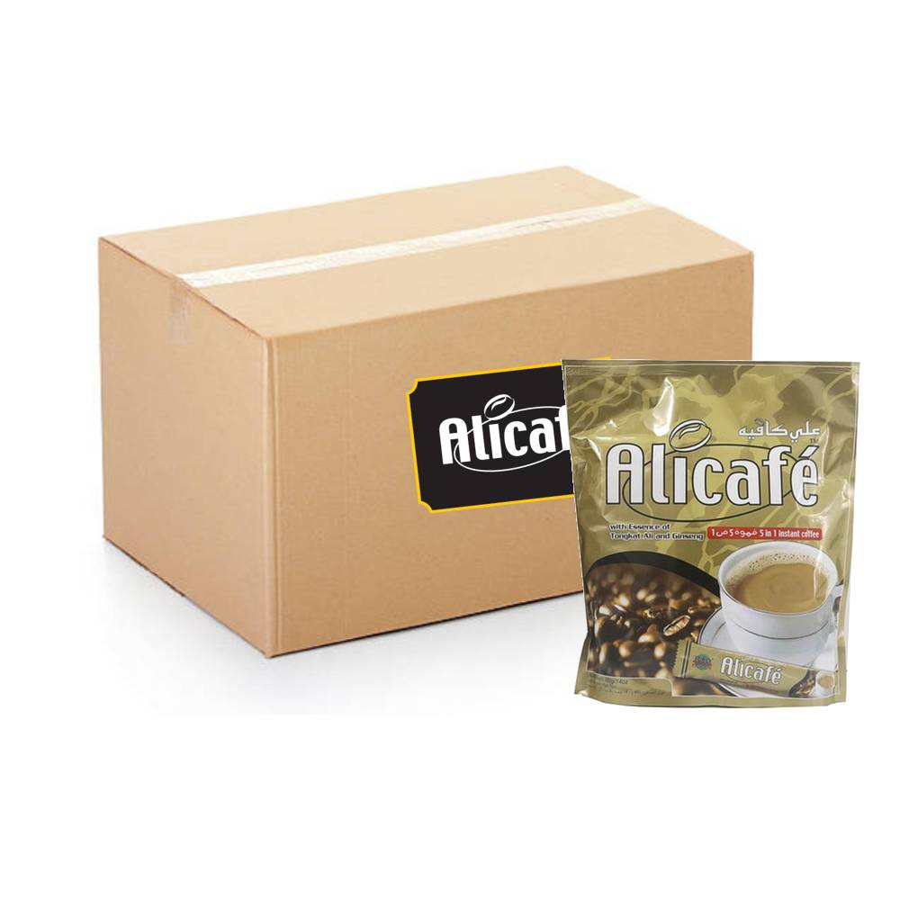 Alicafé 5in1 Coffee with Ginseng Pouch - 20x20x20g instant coffee sachets with ginseng for a rich and energizing coffee experience