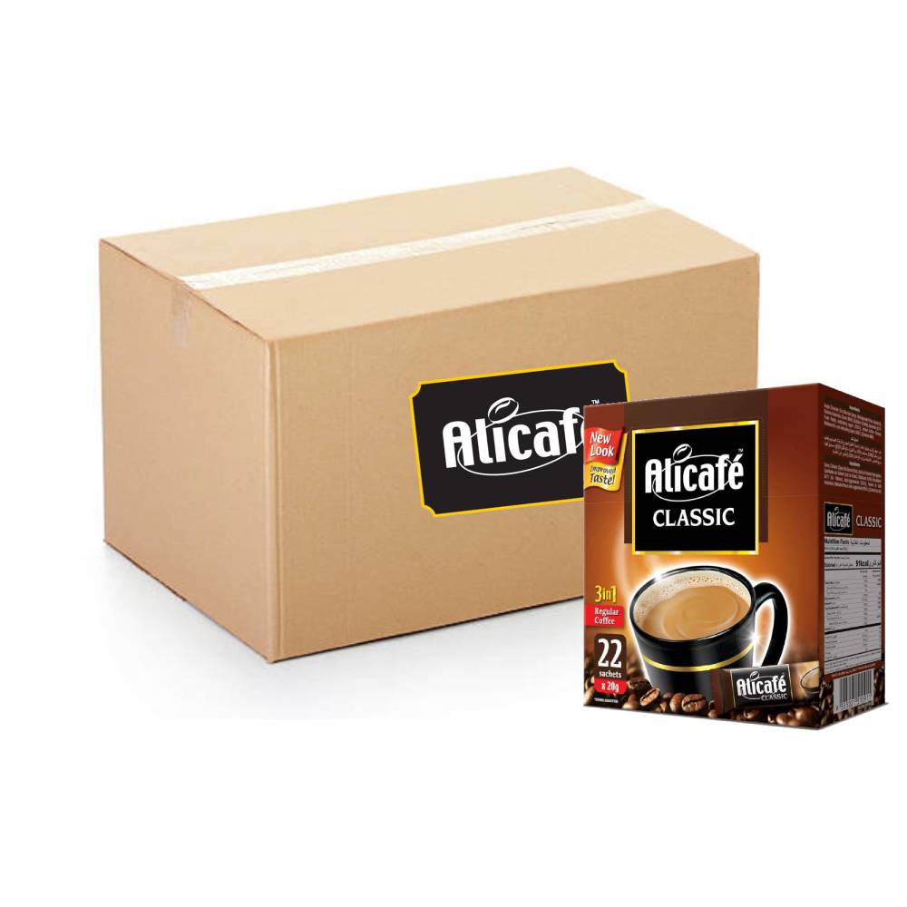 Alicafé Classic Instant 3in1 Coffee 20x22x20g pack of rich, creamy instant coffee mix with sugar and creamer for a quick, satisfying brew.