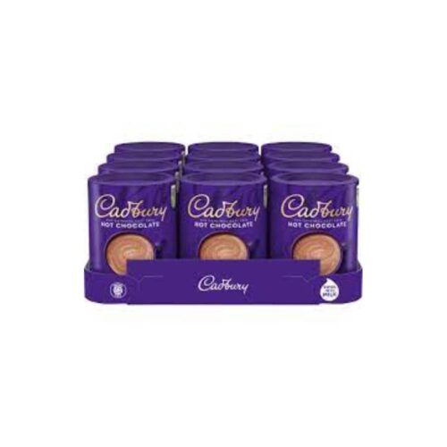 Cadbury Drinking Chocolate Powder - 12x250g pack of rich, smooth cocoa powder ideal for making hot chocolate or cold beverages