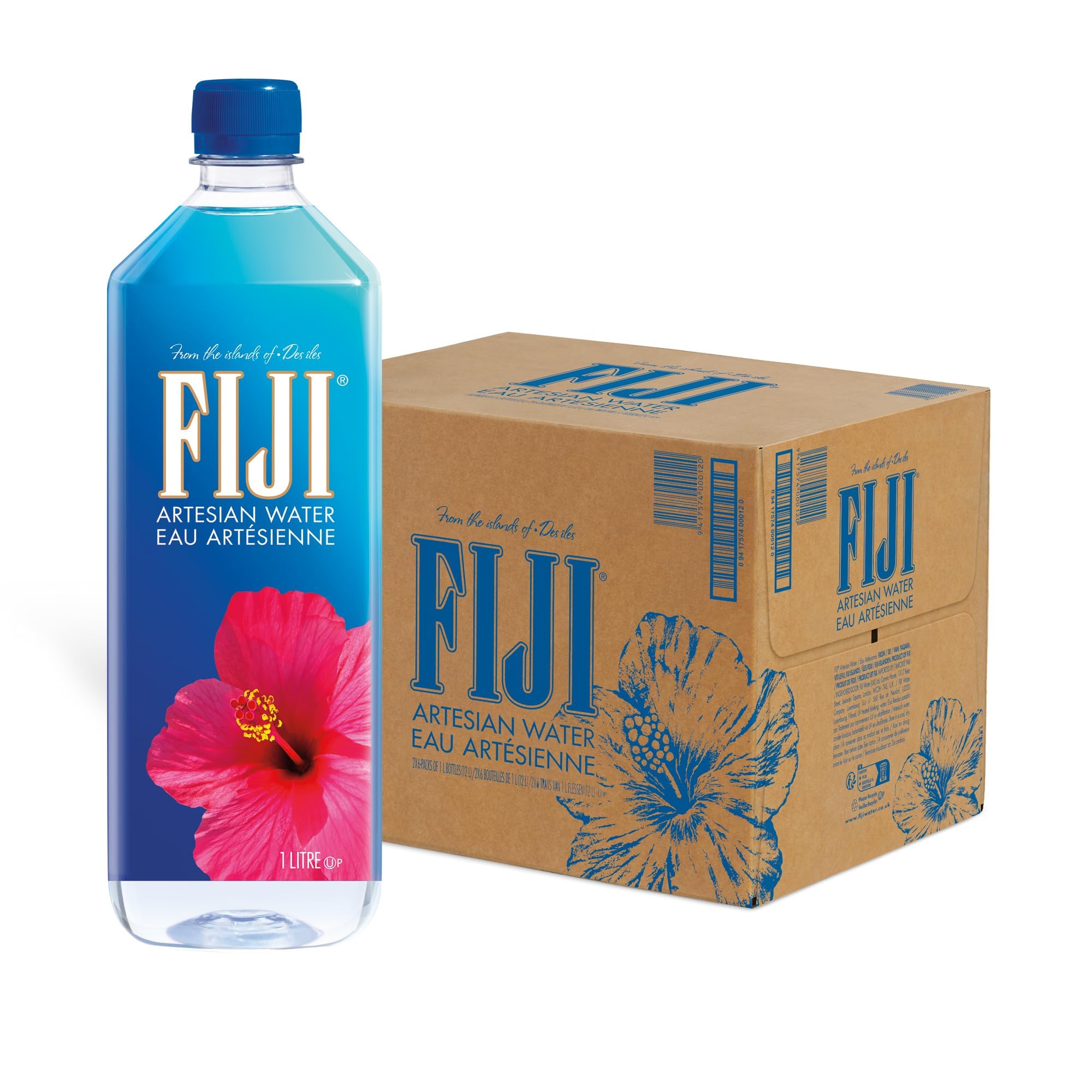 Fiji Natural Artesian Water 12x1ltr bottles pack – premium natural artesian water for pure hydration
