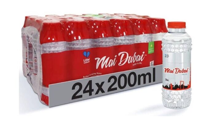 Mai Dubai Water Bottle - 24x200ml – refreshing bottled water in convenient 200ml bottles, perfect for hydration on the go.