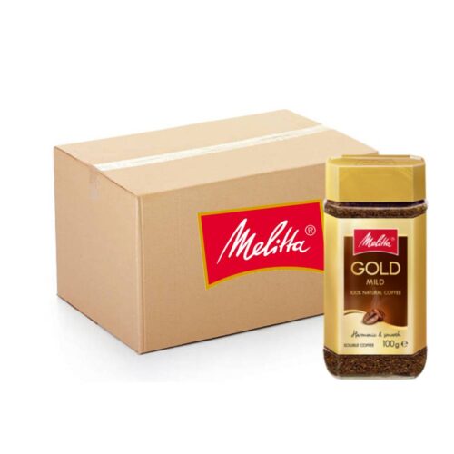 Melitta Instant Coffee Gold – 6x100g pack of rich, smooth instant coffee for convenient brewing.