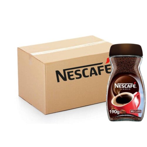 Nescafe Classic Coffee Jar Arabic - 12x190g featuring rich Arabic-style instant coffee in sealed jars for authentic flavor and convenience.