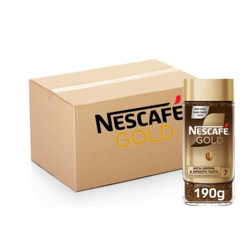 Nescafe Gold Coffee Arabic 6x190g - rich and aromatic Arabic instant coffee in convenient jars for authentic coffee enjoyment.