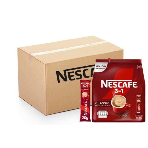 Nescafe My Cup 3-in-1 Instant Coffee 10x30x20g packs with creamy, sweetened instant coffee sachets for convenient and flavorful coffee anytime.