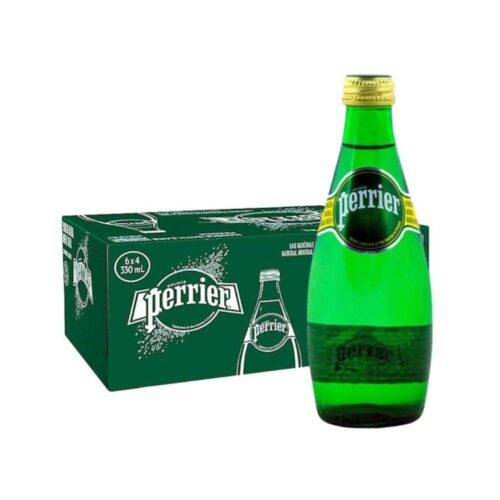 Perrier Natural Sparkling Mineral Water - 24x330ml – refreshing sparkling mineral water in 330ml bottles, perfect for hydration anytime.