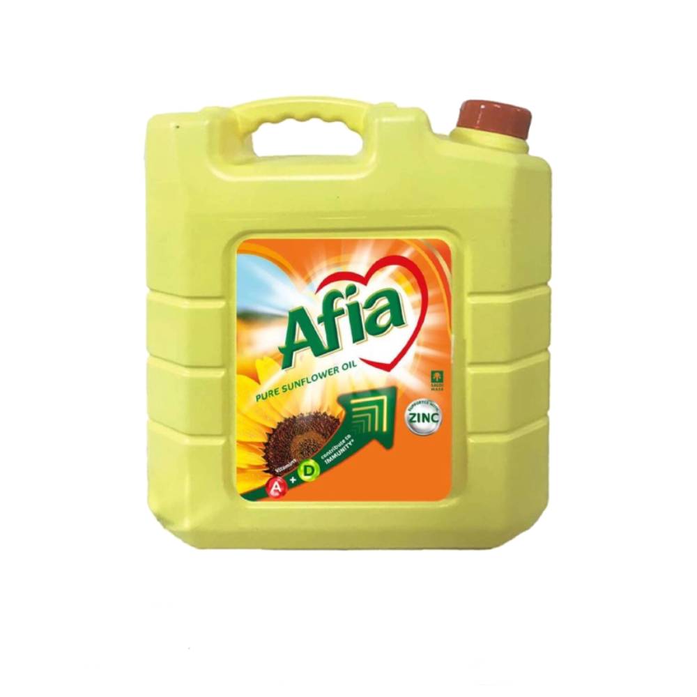 Afia Sunflower Oil 9ltr bottle – pure and healthy cooking oil for frying and baking