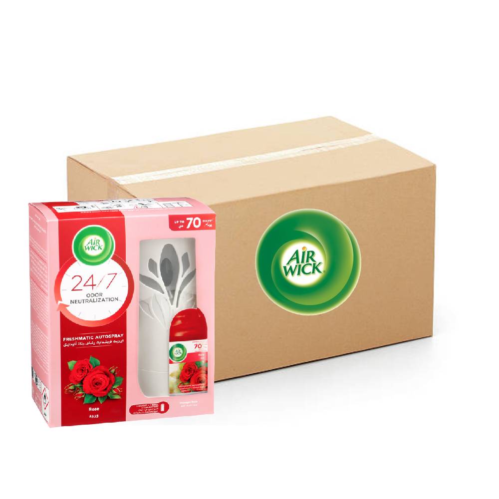 Air Wick, Freshmatic refill, Midnight Rose, air freshener, automatic spray, 4x250ml, Rose scent, Airwick Kit Device and Refill Midnight Rose - 4x250ml