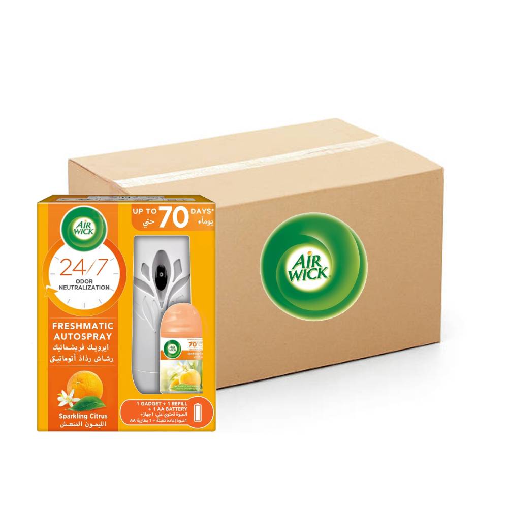 Air Wick, Freshmatic refill, sparkling citrus, air freshener, automatic spray, 4x250ml