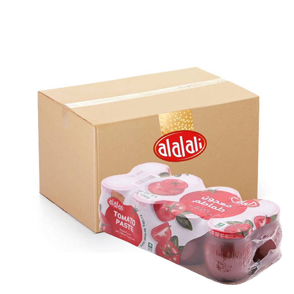 Al Alali Tomato Paste Jar – 48x130g jars of rich tomato paste, ideal for cooking and enhancing flavors in dishes
