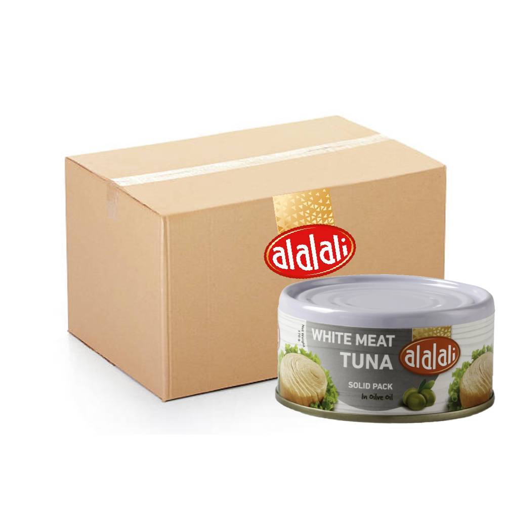 Al Alali White Meat Tuna in Olive Oil – 48x170g cans of premium white meat tuna packed in olive oil, perfect for healthy meals