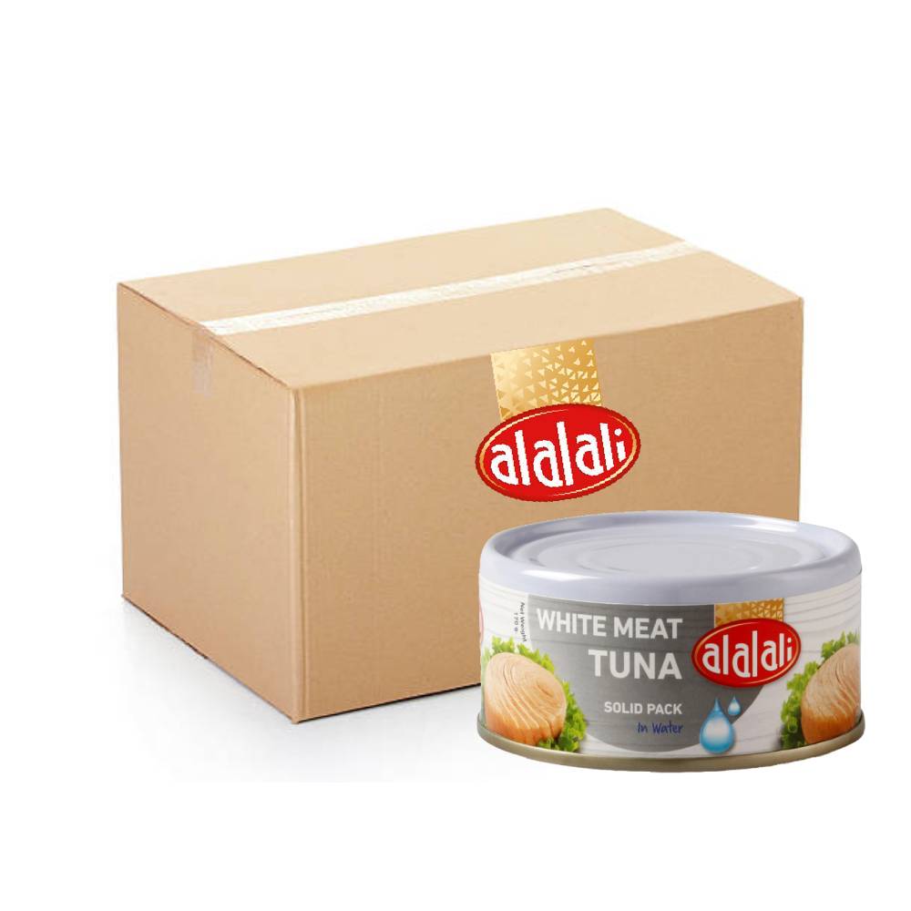 Al Alali White Meat Tuna in Water – 48x170g cans of premium white meat tuna packed in water, perfect for healthy, light meals