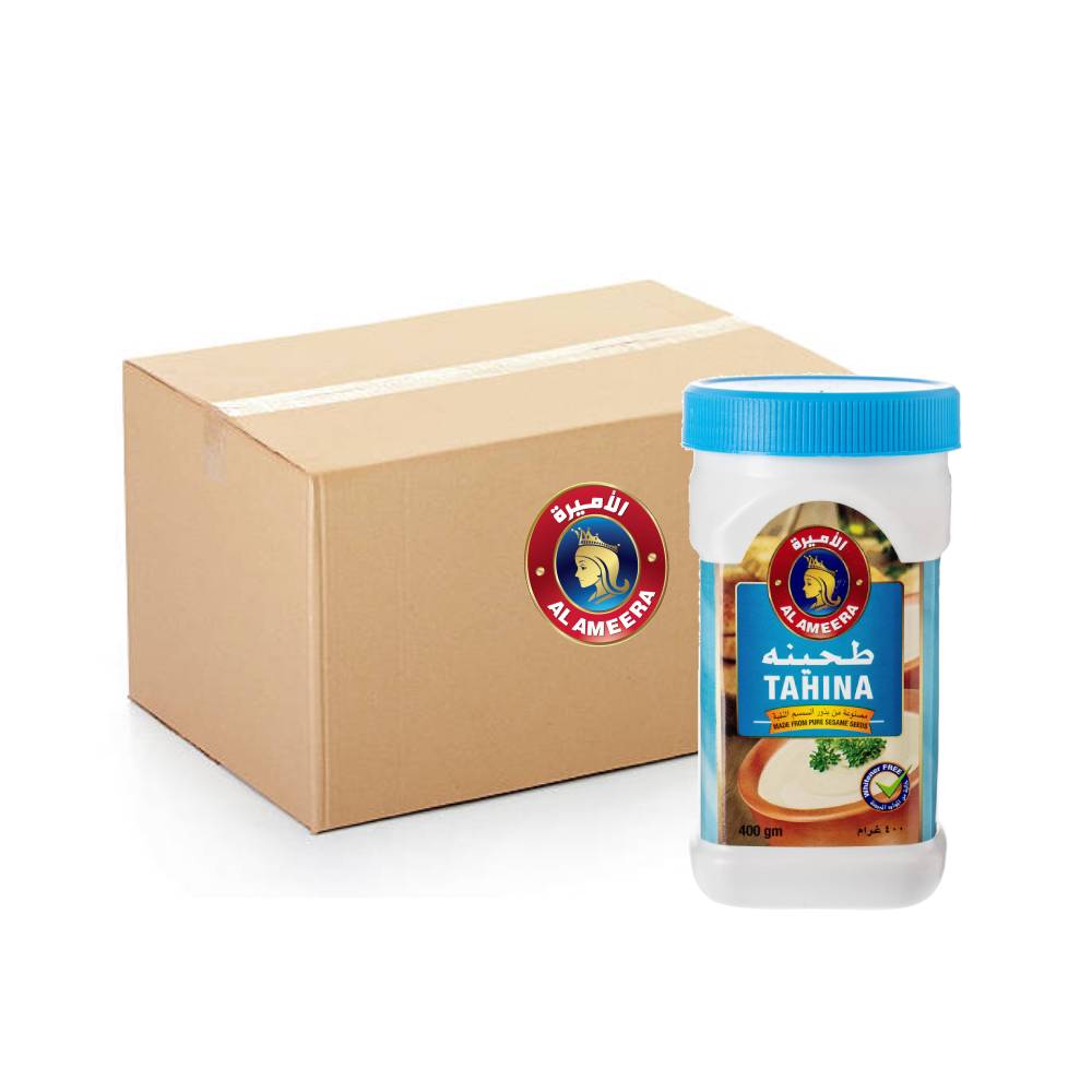 Al Ameera Tahina – 12x400g jar pack of premium sesame paste for cooking and dips