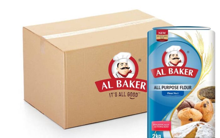 Al Baker All Purpose Flour No.1 pack of 10x2kg bags for baking and cooking.