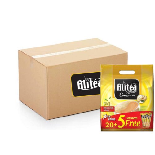 Alitéa Signature Ginger Tea Xtra Value - 20+5x20g pack of soothing ginger tea bags for a refreshing and warming drink
