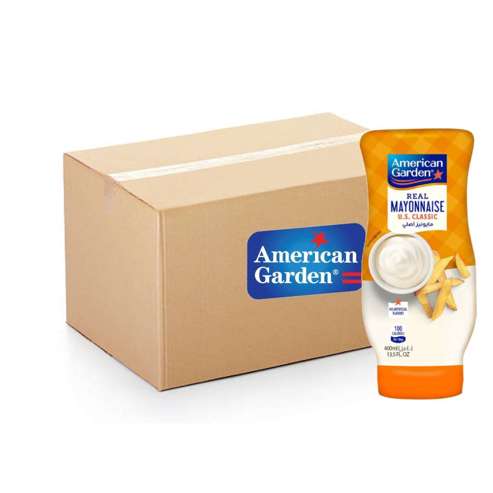American Garden Original Mayonnaise Squeeze – 12x8oz pack of creamy, rich mayonnaise in easy-squeeze bottles, perfect for sandwiches and salads