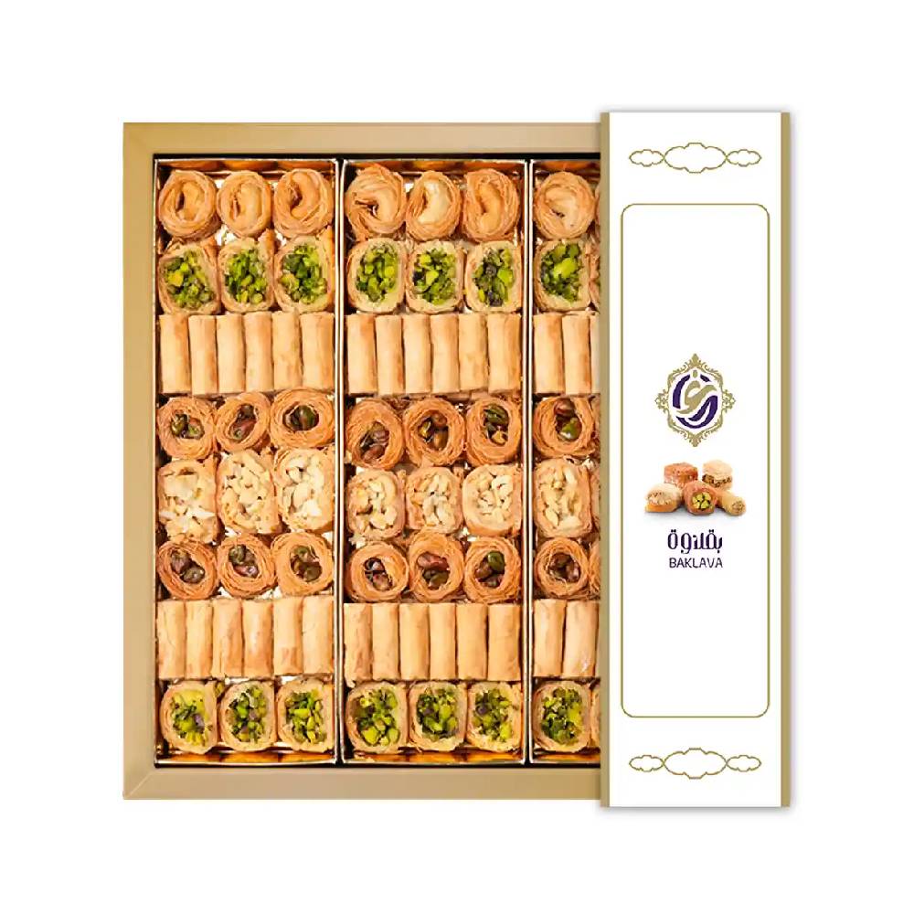 Baklava Gift Box – premium selection of traditional layered pastry with nuts and honey, perfect for gifting and special occasions.
