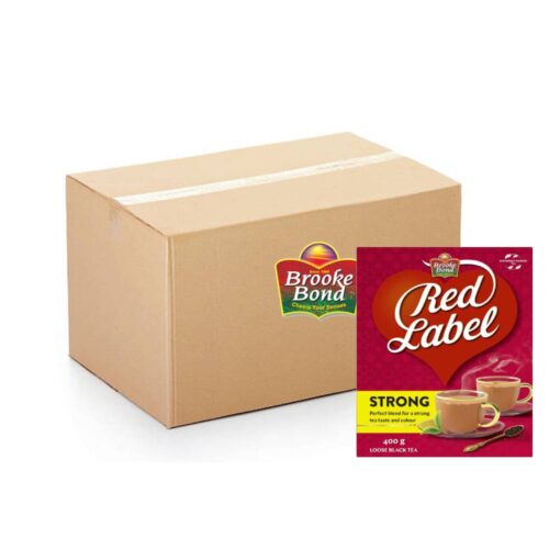 Brooke Bond Red Label Black Loose Tea – 24x400g pack of premium black loose tea for rich and flavorful brewing.