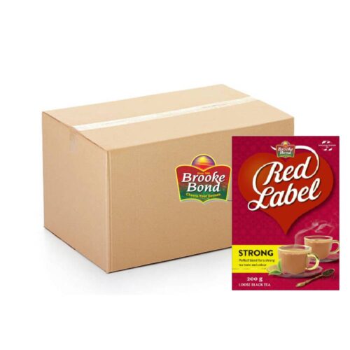 Brooke Bond Red Label Black Loose Tea 48x200g pack of premium loose black tea leaves for rich flavor and aroma