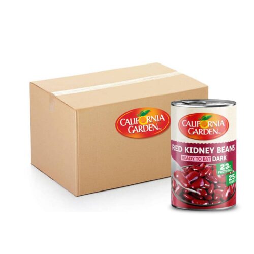 California Garden Red Kidney Beans – 24x400g pack of canned beans, rich in protein and ideal for healthy meals and recipes