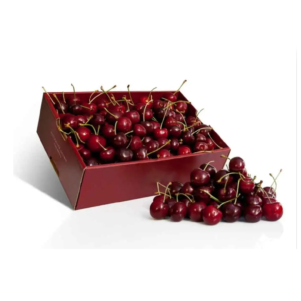 Fresh Red Cherry (China) – Approx 1.5kg per box, premium quality cherries packed for vibrant flavor and freshness.