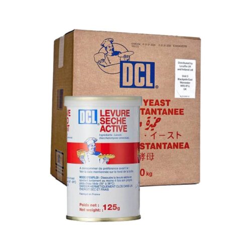 Packaging of DCL Instant Dried Yeast – 72x125g for consistent and reliable baking results