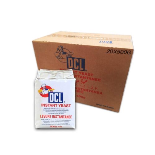 Pack of DCL Instant Yeast – 20x500g, premium quality yeast for consistent baking performance.