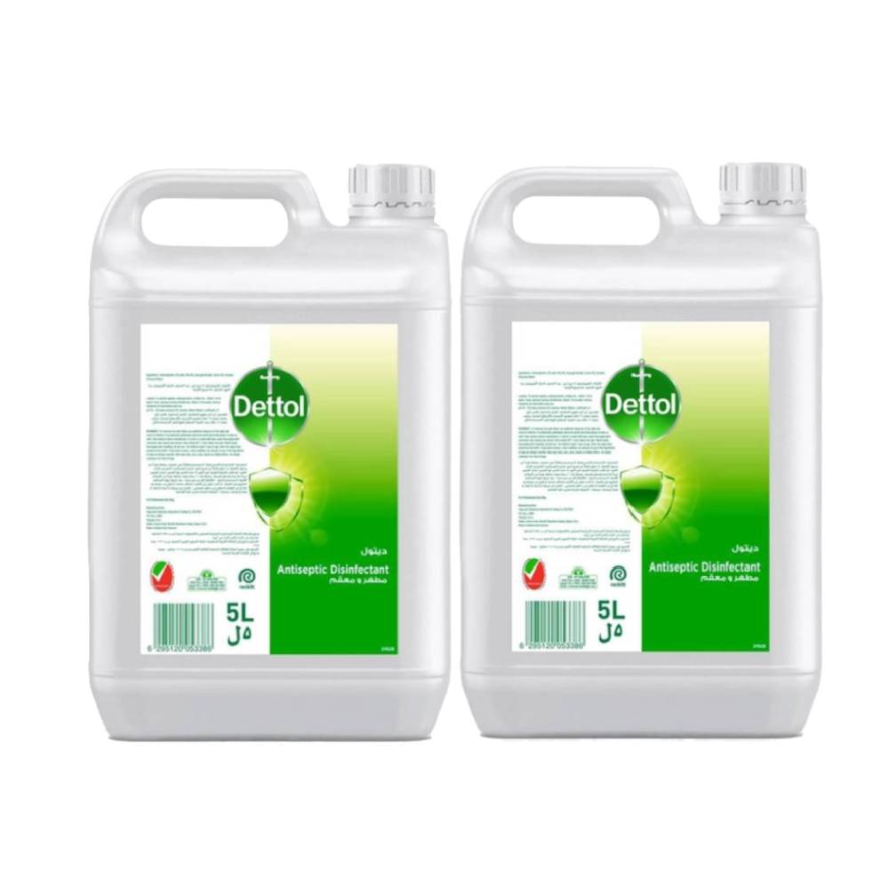 Dettol antiseptic, disinfectant liquid, antibacterial, cleaning, 2x5L, germ protection
