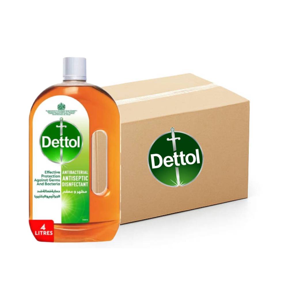 Dettol antiseptic, disinfectant liquid, antibacterial, cleaning, 3x4L, germ protection