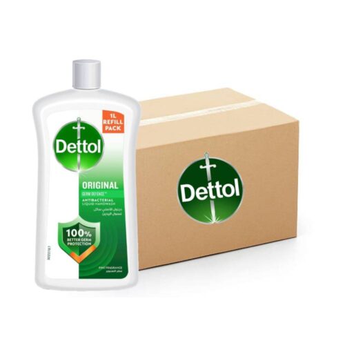 Dettol hand wash, original, refill pack, antibacterial, germ protection, 6x1000ml, Bulk items,Catering, Wholesale price, Dettol trusted germ protection