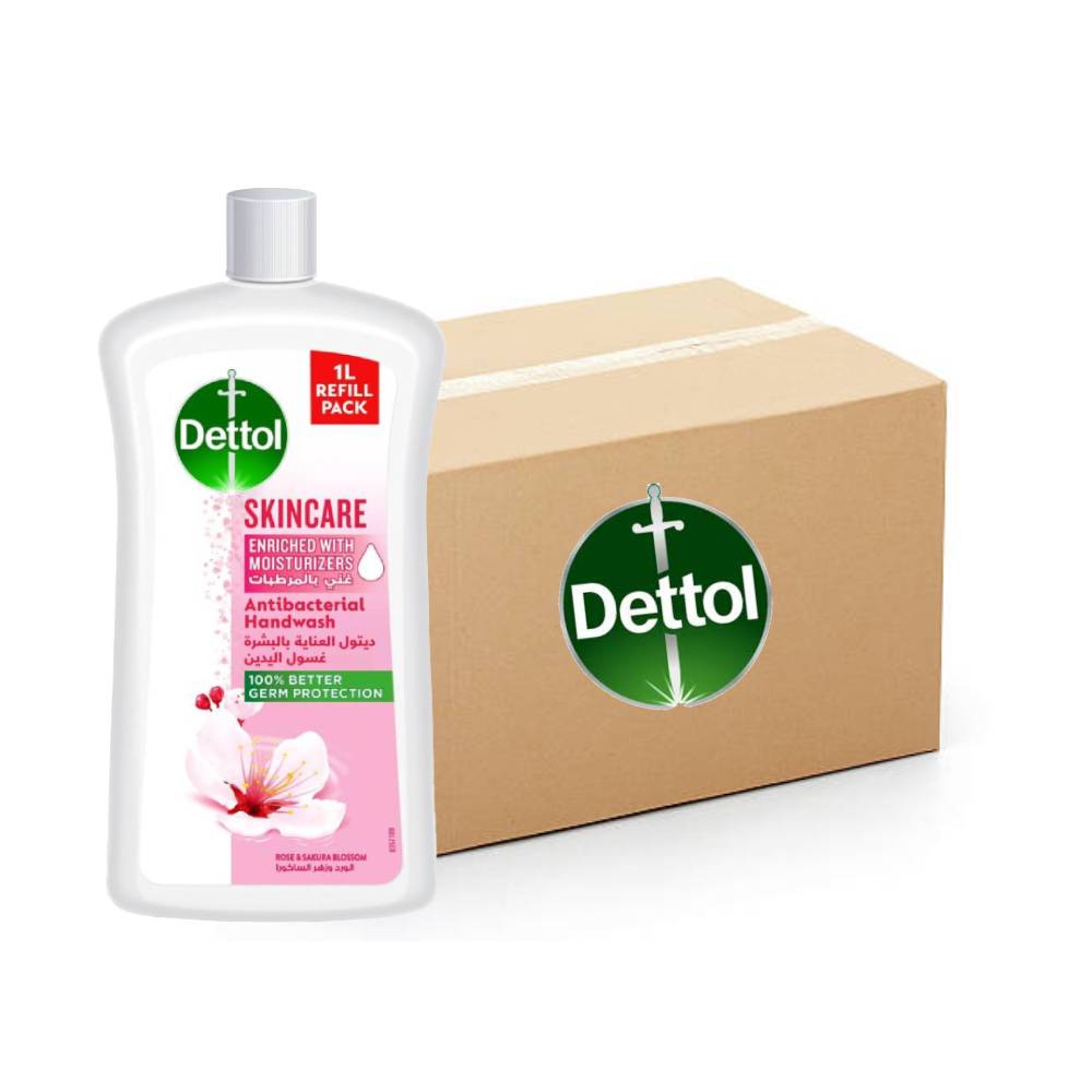 Dettol hand wash, skincare, refill pack, antibacterial, germ protection, 6x1000ml, Trusted germ protection, Bulk items, Wholesaler, Price