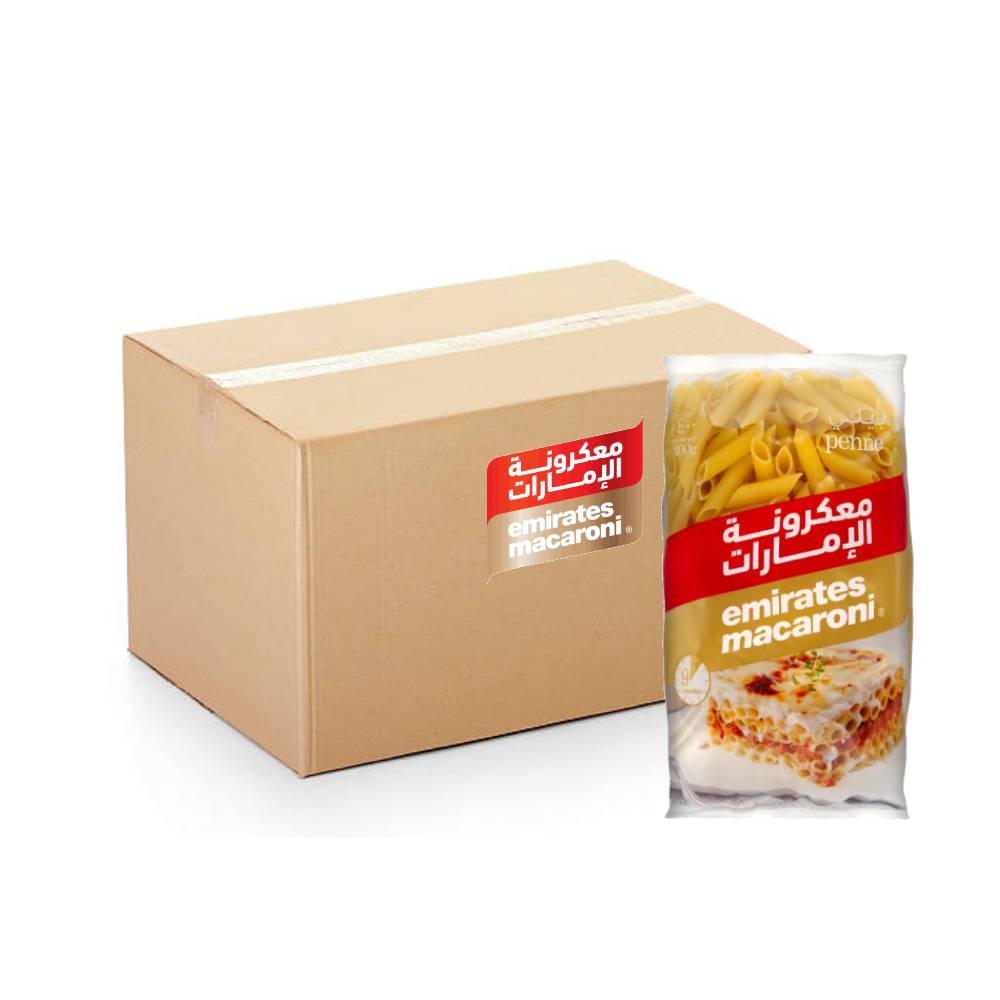 Emirates Macaroni Penne – 20x400g pack of premium penne macaroni pasta, perfect for baked dishes and hearty meals