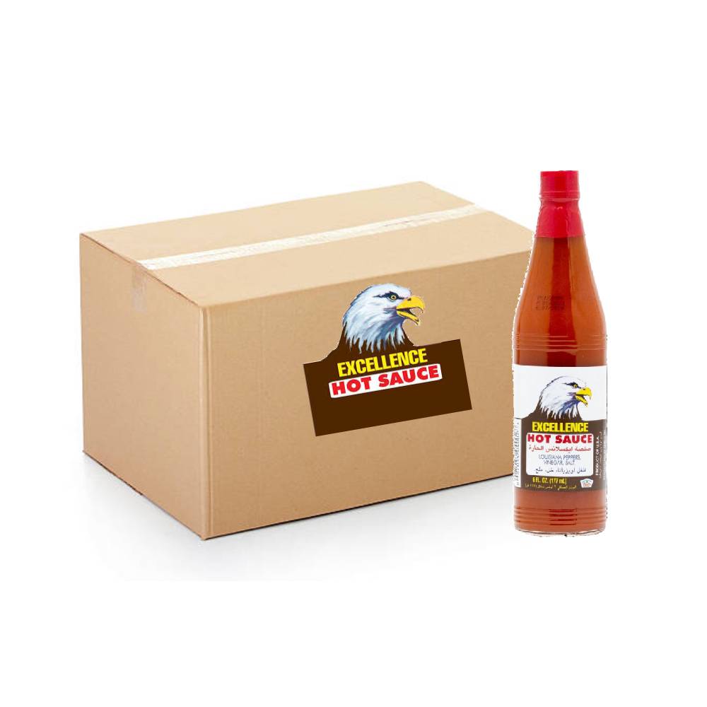 Excellence Hot Sauce – 24x177ml bottles of spicy hot sauce, perfect for adding bold heat and flavor to your dishes