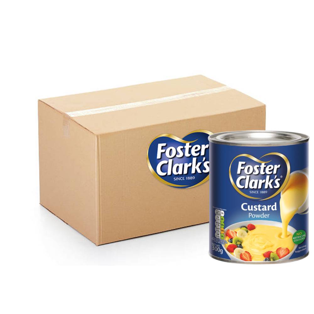 Foster Clark’s Custard Powder 36x300g pack for smooth, creamy desserts and baking needs