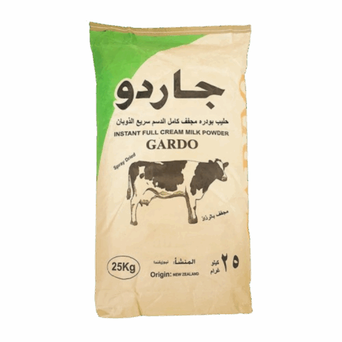 Gardo Instant Full Cream Milk Powder - 25kg bulk pack for rich, creamy milk perfect for baking, beverages, and everyday use.