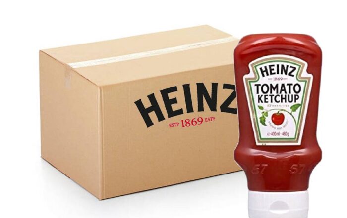 Heinz Tomato Ketchup Top Down Squeezy Bottle – 10x460g pack of classic tomato ketchup in convenient top-down squeeze bottles