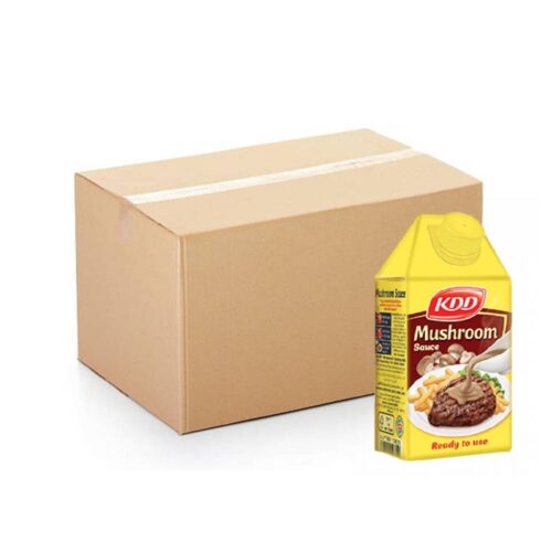 KDD Mushroom Sauce 500ml – creamy mushroom sauce in 12-pack, ideal for pasta, meat, and gourmet recipes