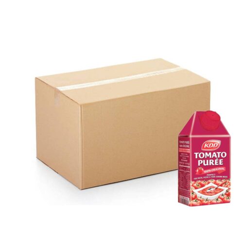 KDD Tomato Puree 12x500ml bottles – rich and smooth tomato puree for cooking and sauces