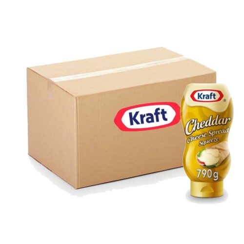 Kraft Cheddar Cheese Spread Squeeze – 6x790g bottle of creamy cheddar cheese in convenient squeezable packaging