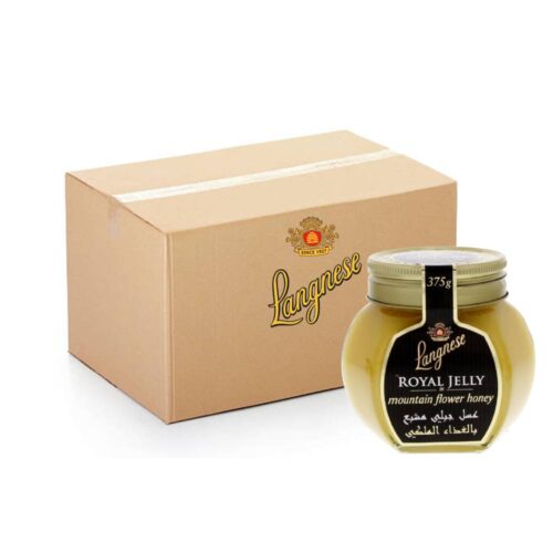 Langnese Royal Jelly Mountain Flower Honey 5x375g jars of premium natural honey with royal jelly and mountain flower blend.