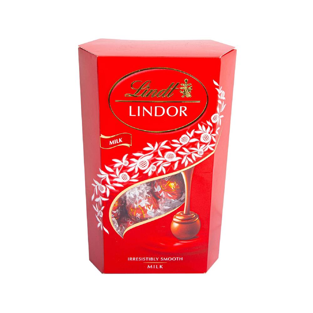 Lindt Milk Lindor Balls - 337g, smooth milk chocolate truffles with creamy melting filling.