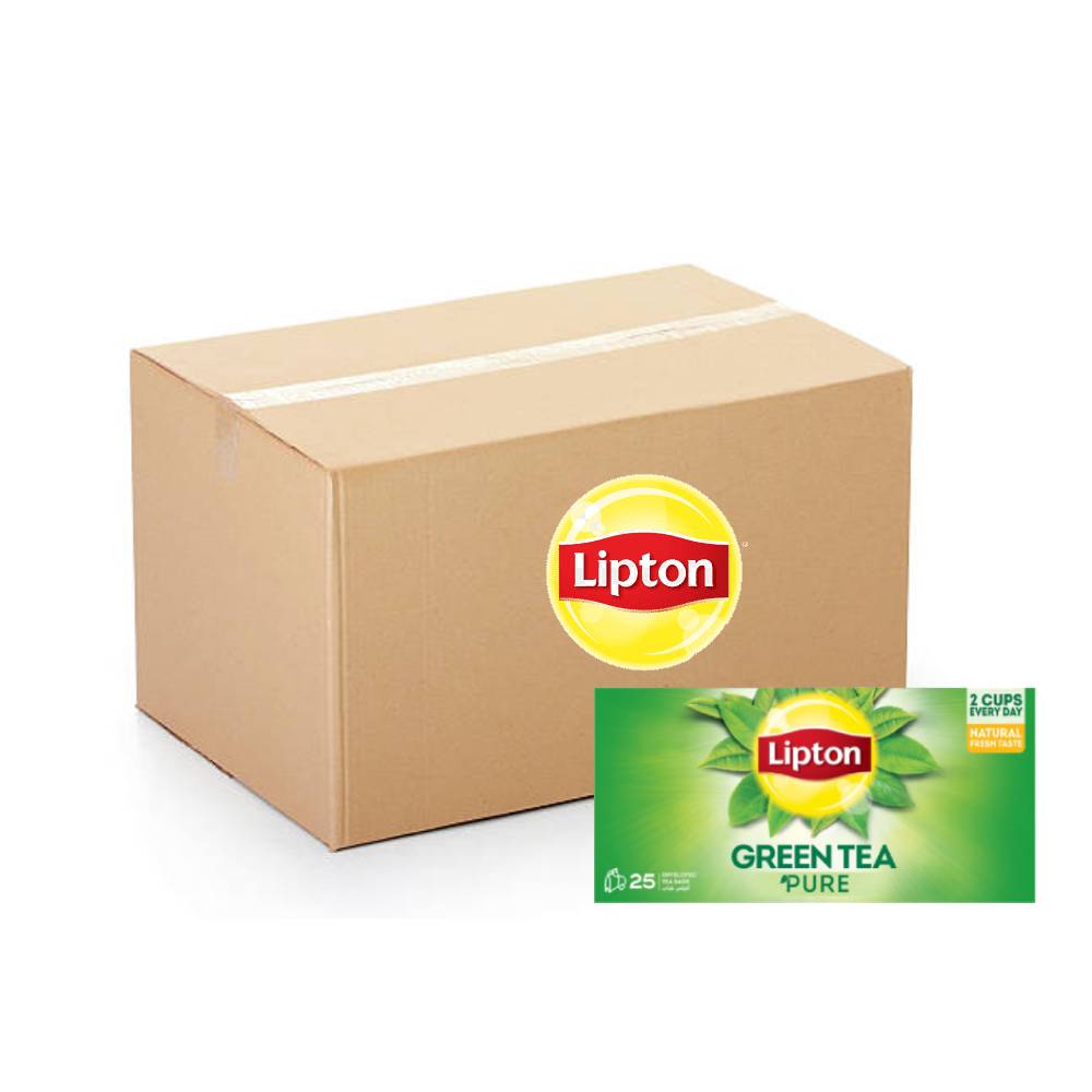 Lipton Pure Green Tea Bag – 24x25s pack featuring pure green tea bags for a smooth and refreshing tea experience.