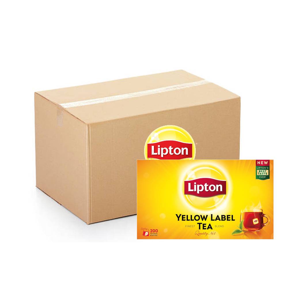Lipton Yellow Label Black Classic - 15x200 Tea Bags pack with rich black tea for a classic, flavorful brew.