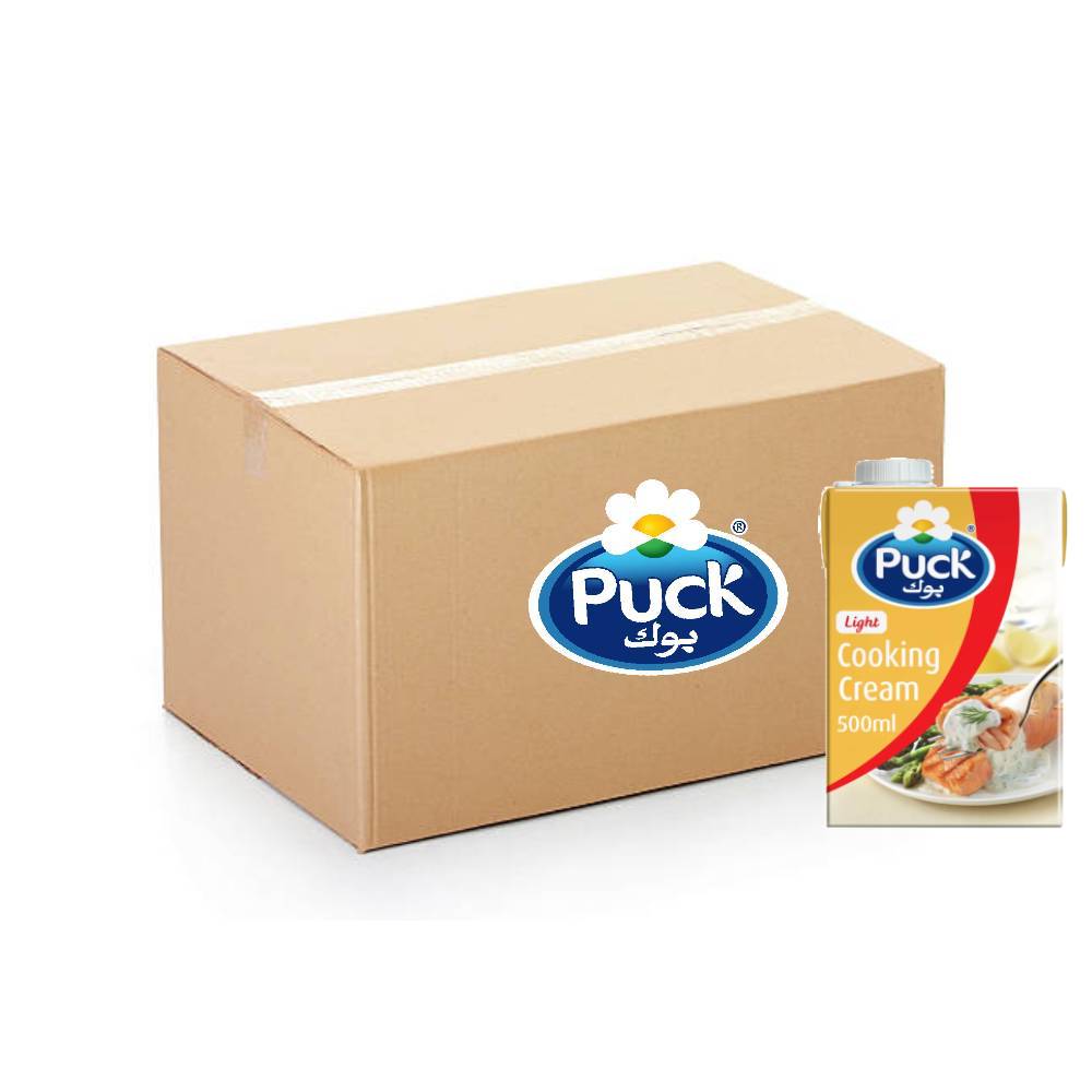 Puck Cooking Cream Low Fat – 24x500ml pack for healthier, creamy cooking and sauces.