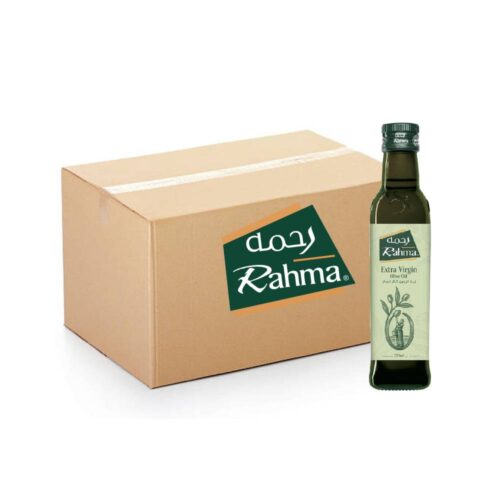 Rahma Extra Virgin Olive Oil - 12x250ml pack of premium cold-pressed olive oil, ideal for cooking, dressing, and healthy meals