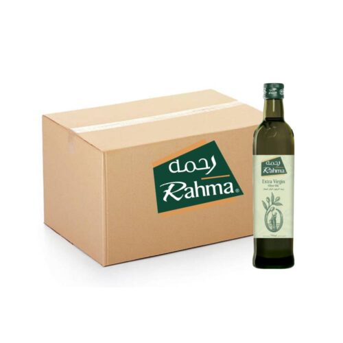 Rahma Extra Virgin Olive Oil – 8x750ml pack of premium cold-pressed olive oil, perfect for cooking, salads, and healthy meals