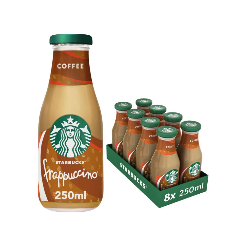 Starbucks Frappuccino Coffee drink pack – 8x250ml bottles of creamy, ready-to-drink coffee beverage