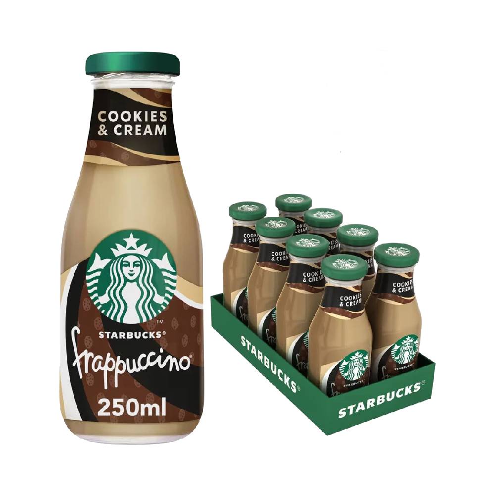 Starbucks Frappuccino Cookies and Cream Coffee Drink - 8x250ml bottles