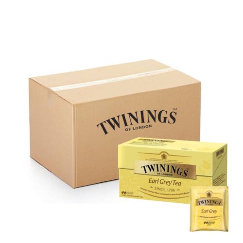 Twining's Tea Bag Earl Grey - 12x25s featuring classic Earl Grey tea bags in convenient 12 packs of 25, perfect for a fragrant and flavorful tea experience.