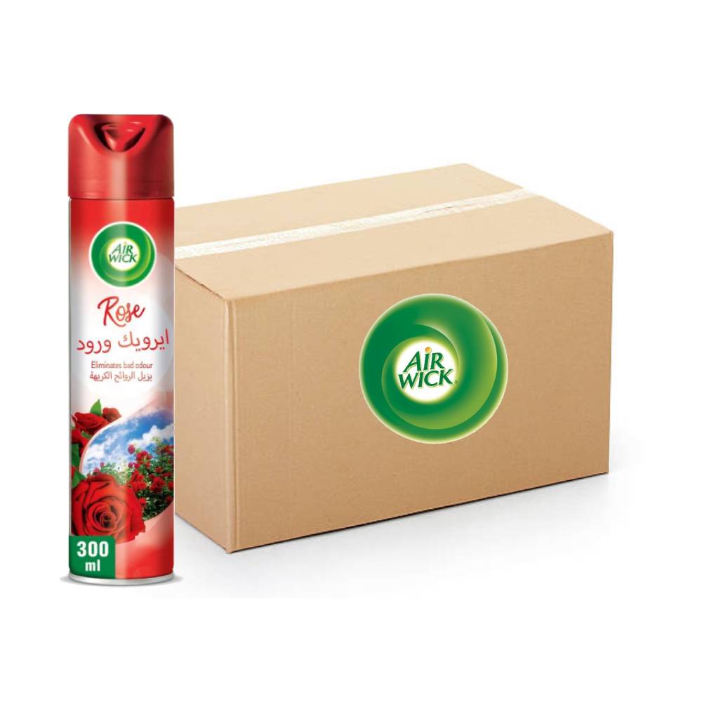 Airwick Air Freshener Aerosol Rose - 12x300ml, Bulk items, Wholesale price